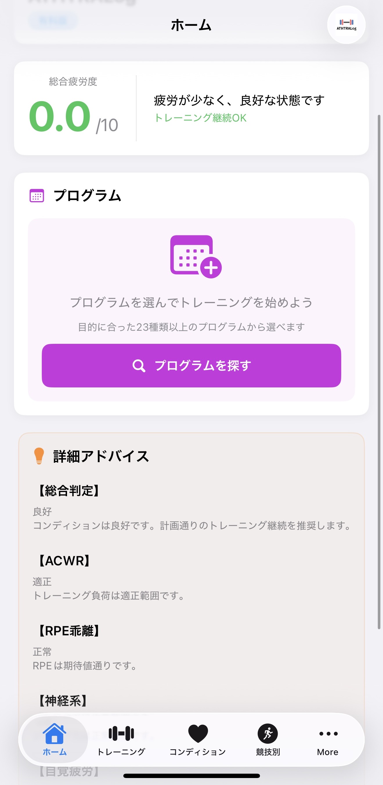 疲労スコアダッシュボード
